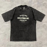 CAMISETA OVERSIZED CINZA ESTONADA - AOCLOTHING