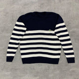 SUÉTER LACOSTE LISTRADO AZUL COM BRANCO